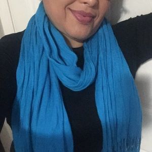 Blue scarf in good condition just a little flaw